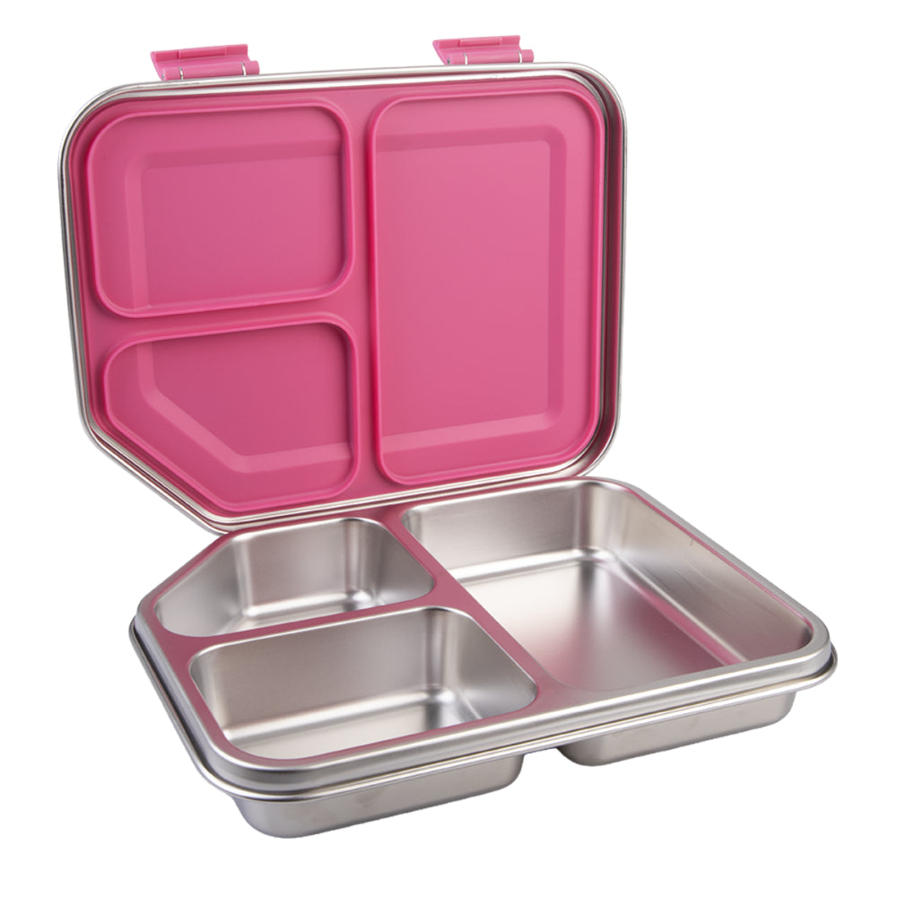 Oasis Stainless Steel 3 Compartment Bento Lunch Box 1200ml