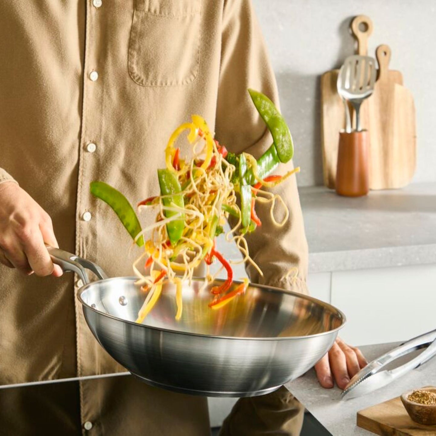 Tefal Extreme Induction Stainless Steel Wok 28cm