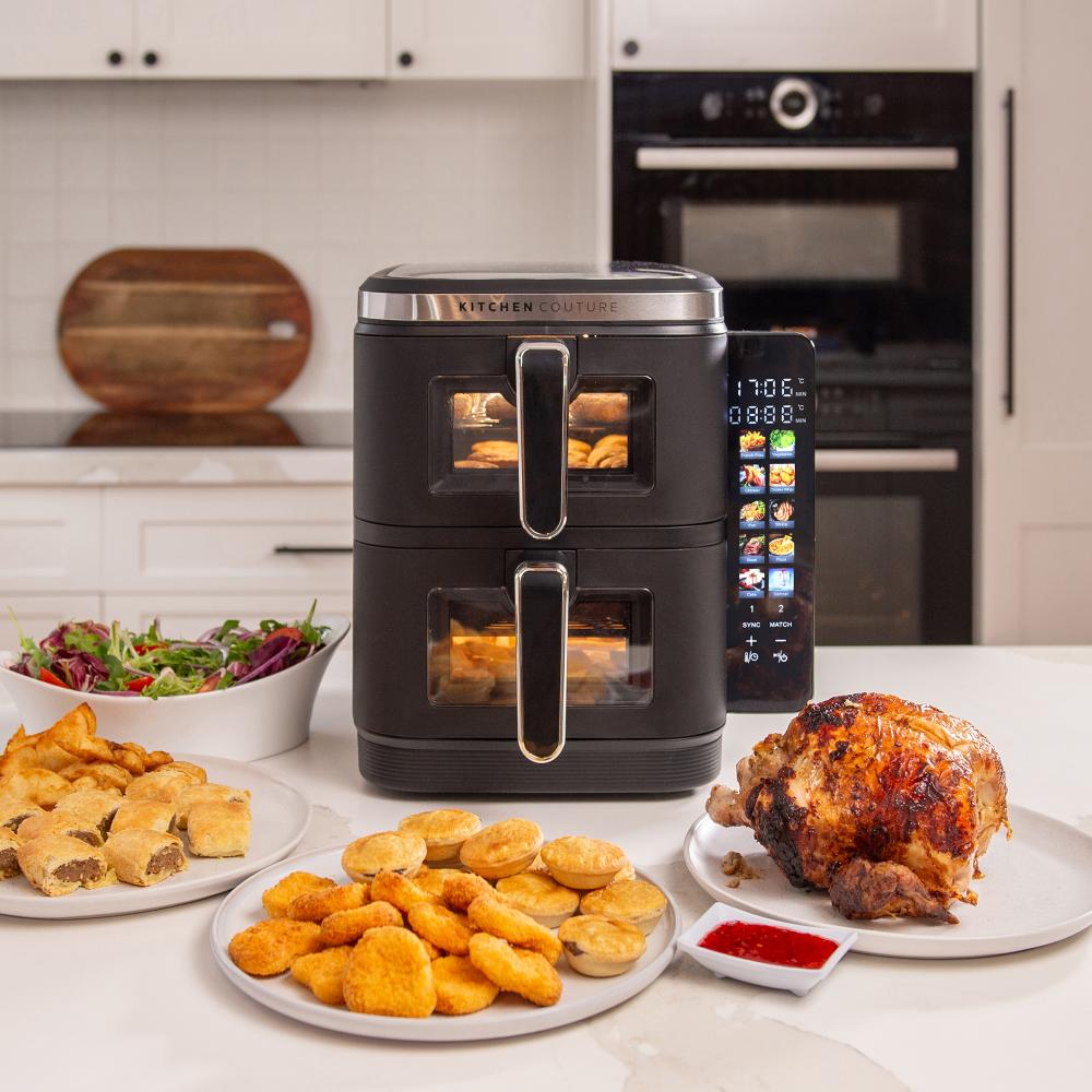 Kitchen Couture 11L Clear View Vertex Dual Drawer Air Fryer