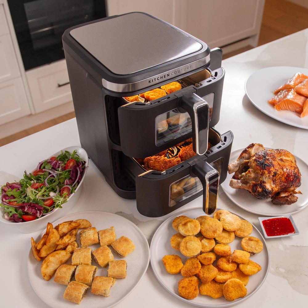 Kitchen Couture 11L Clear View Vertex Dual Drawer Air Fryer