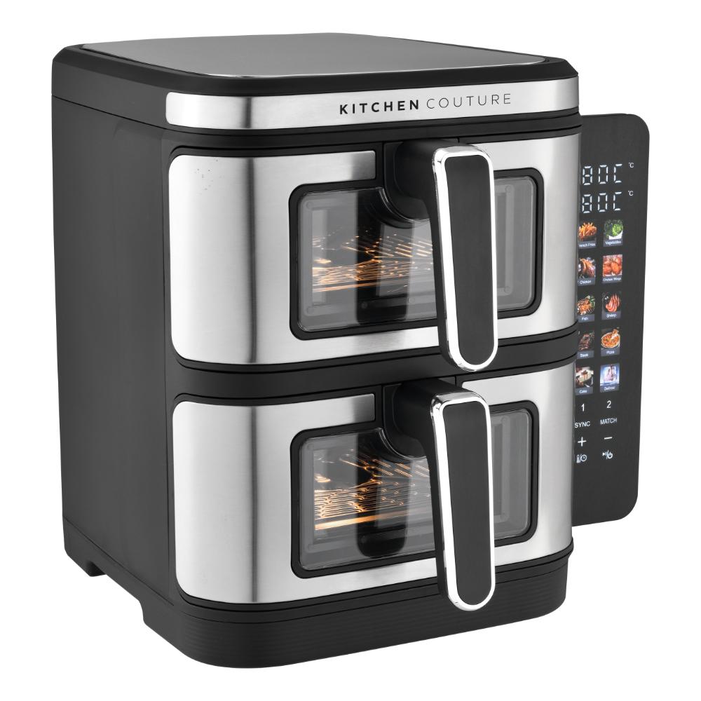 Kitchen Couture 11L Clear View Vertex Dual Drawer Air Fryer