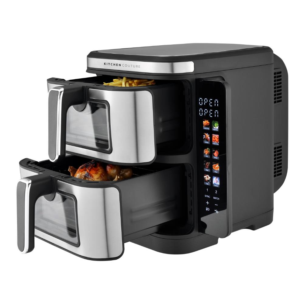 Kitchen Couture 11L Clear View Vertex Dual Drawer Air Fryer