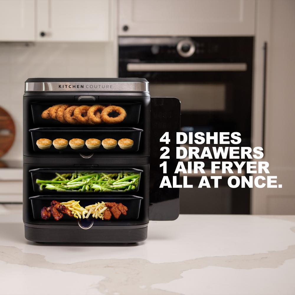 Kitchen Couture 11L Clear View Vertex Dual Drawer Air Fryer