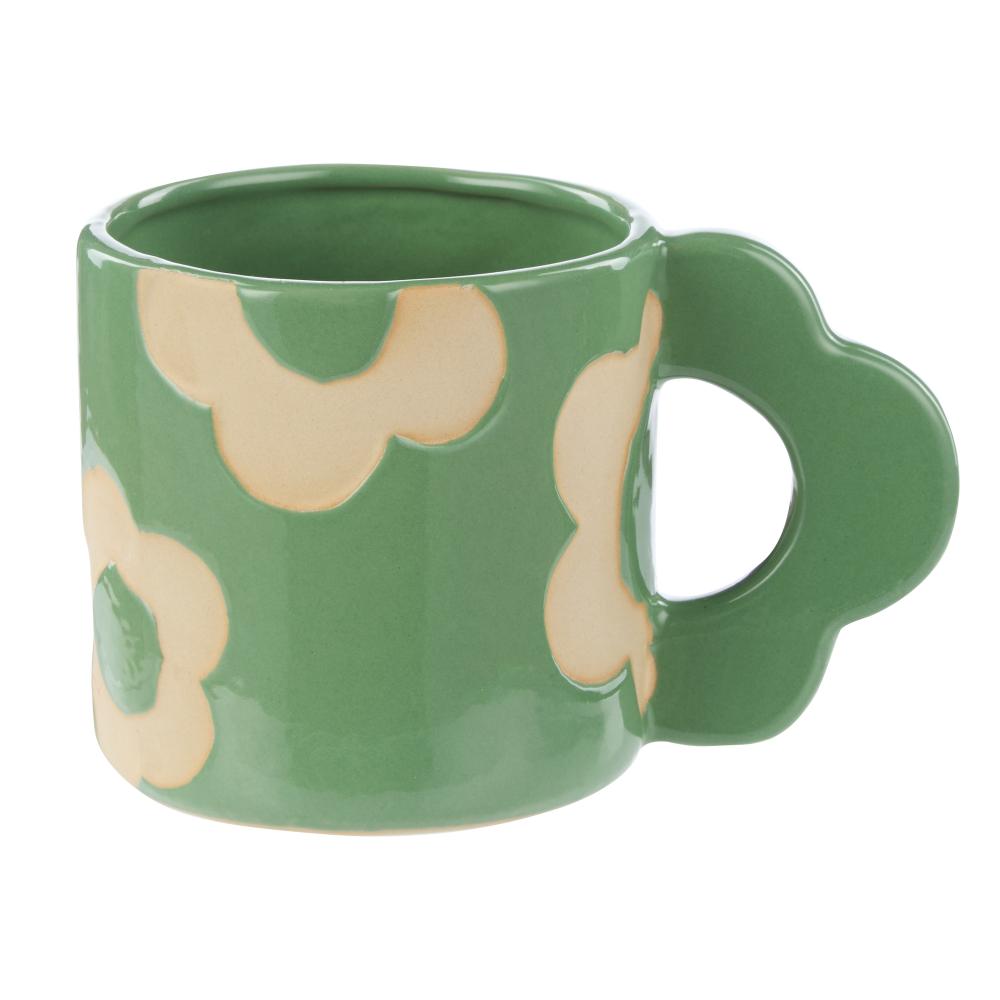 Emporium Posey 400ml Flower Mug in Green at Robins Kitchen