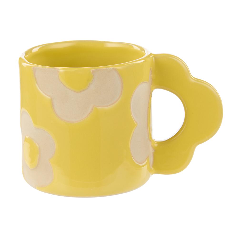 Emporium Posey 400ml Flower Mug in Yellow at Robins Kitchen