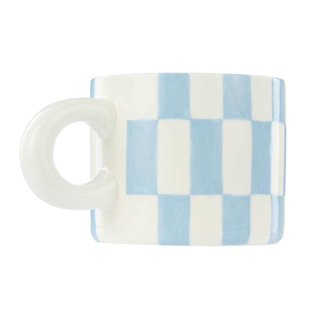 Emporium Check Mug & Plate Set Blue and Yellow at Robins Kitchen