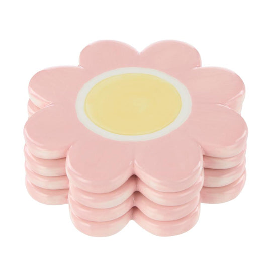 Emporium Set of 4 Posey Flower Coasters pink at Robins Kitchen