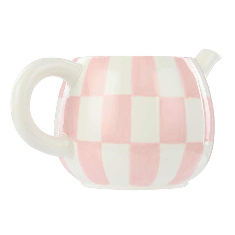 Emporium Check Teapot pink at Robins Kitchen