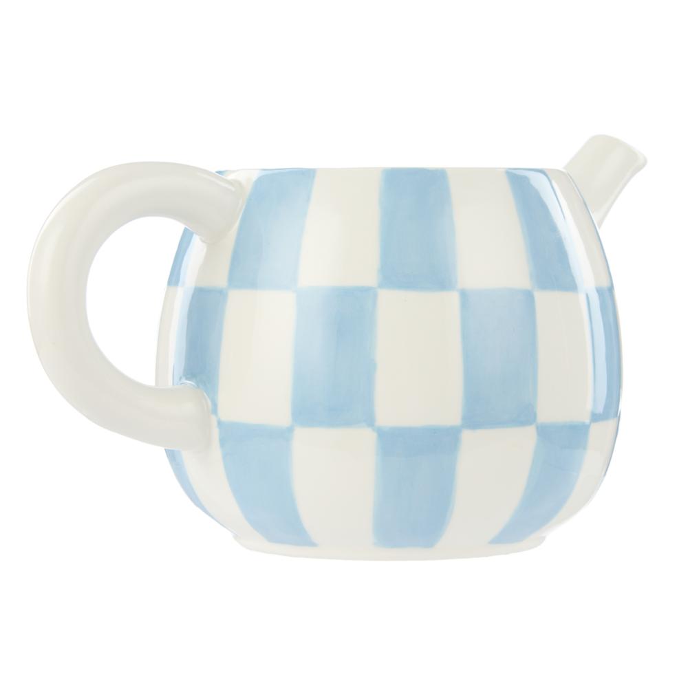 Emporium Check Teapot blue at Robins Kitchen