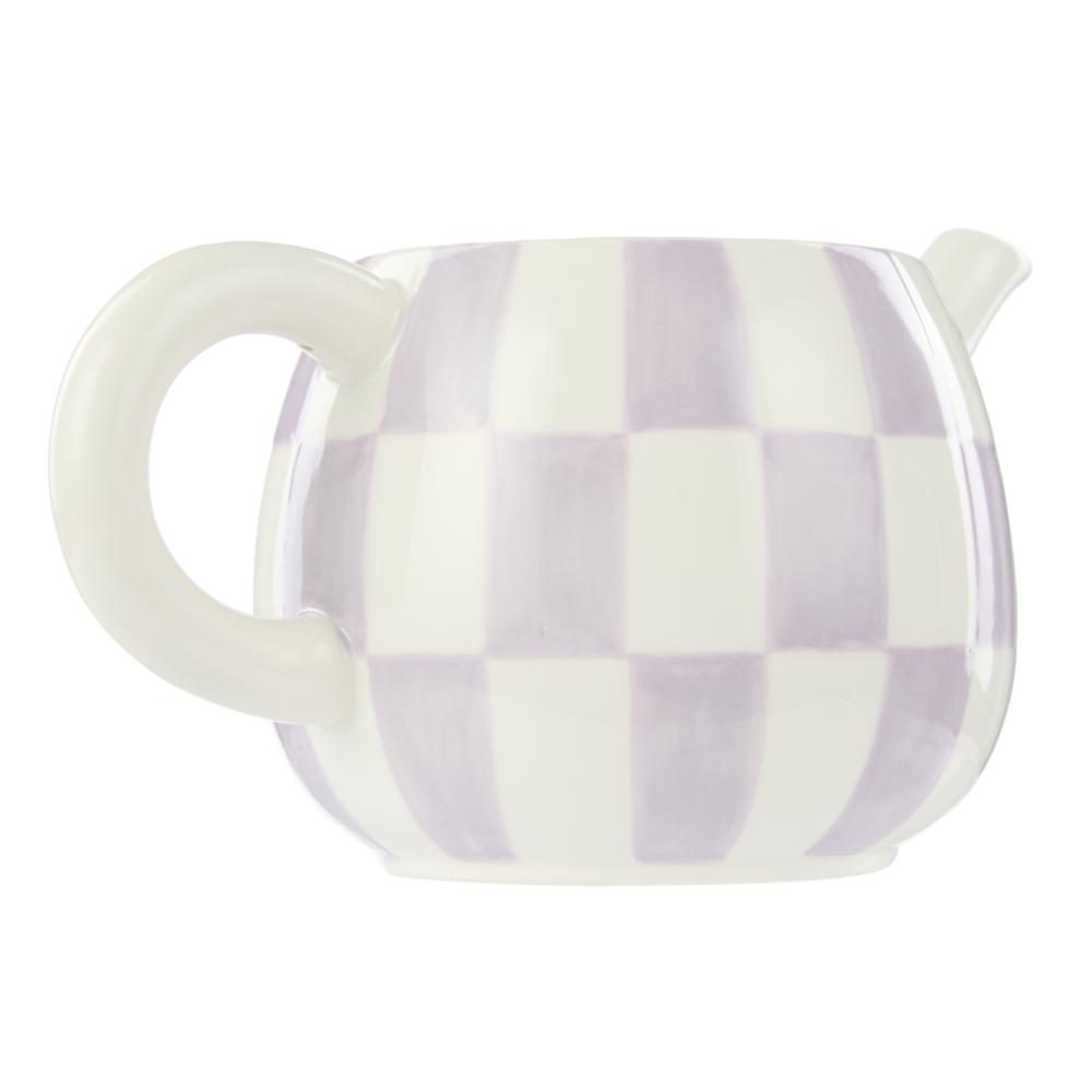 Emporium Check Teapot purple at Robins Kitchen