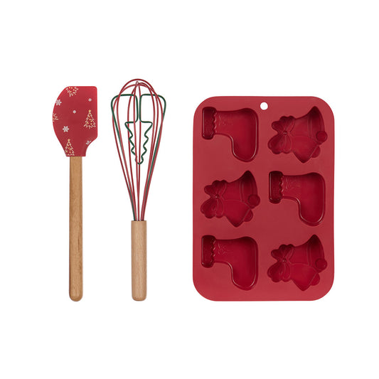 Davis & Waddell Christmas Cake Mould And Kitchen Utensils Gift Set - Robins Kitchen