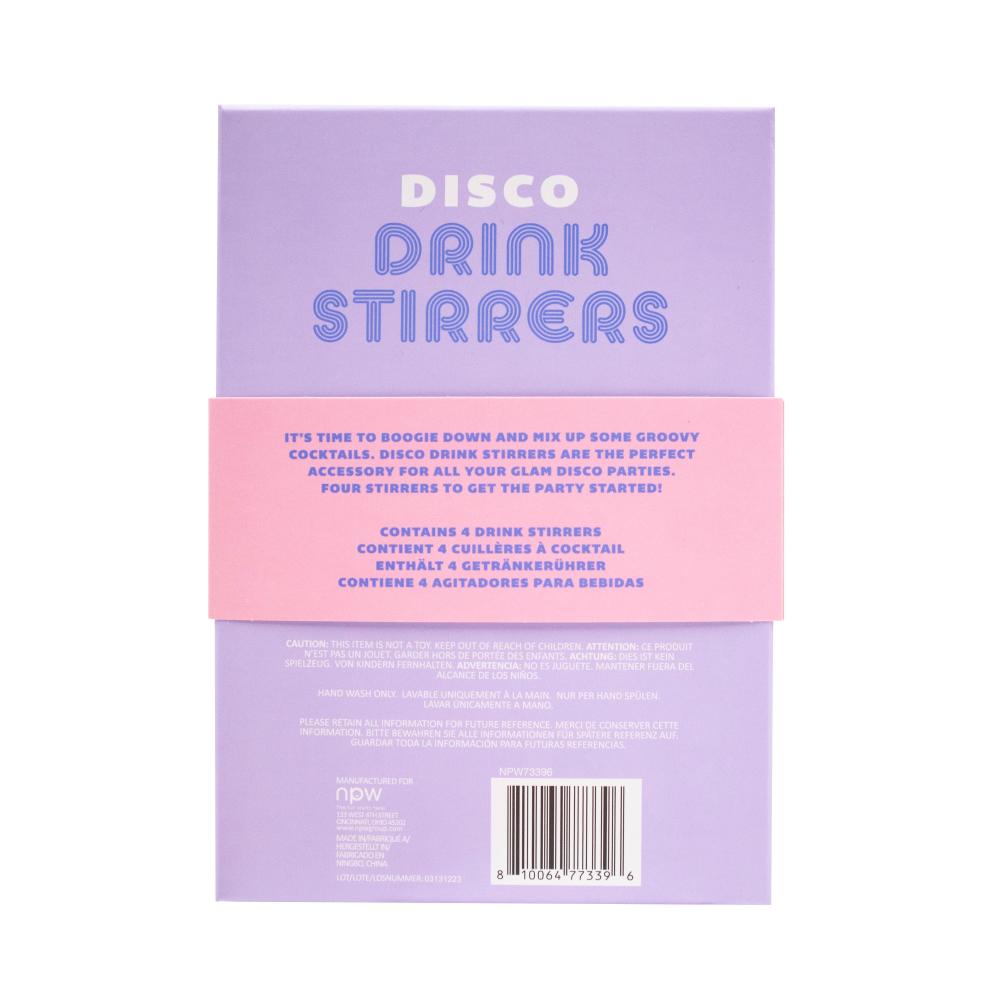 NPW Disco Set of 4 Drink Stirrers