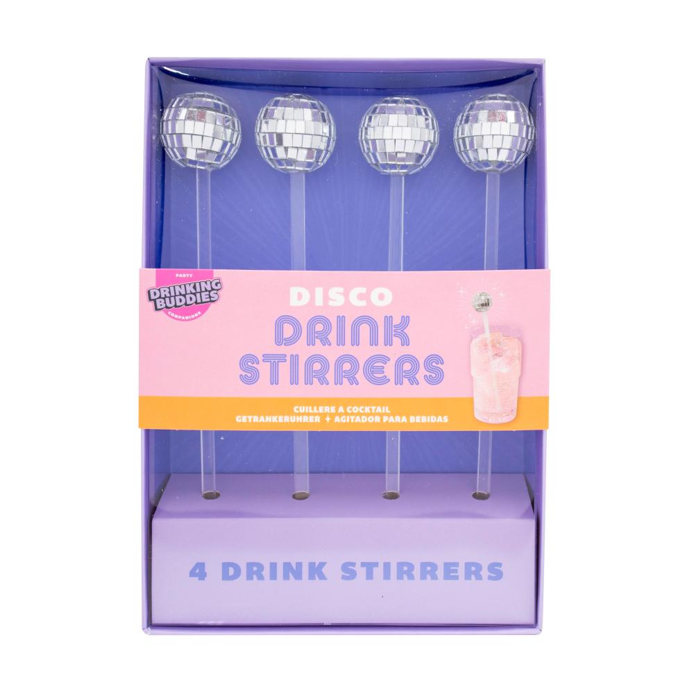 NPW Disco Set of 4 Drink Stirrers