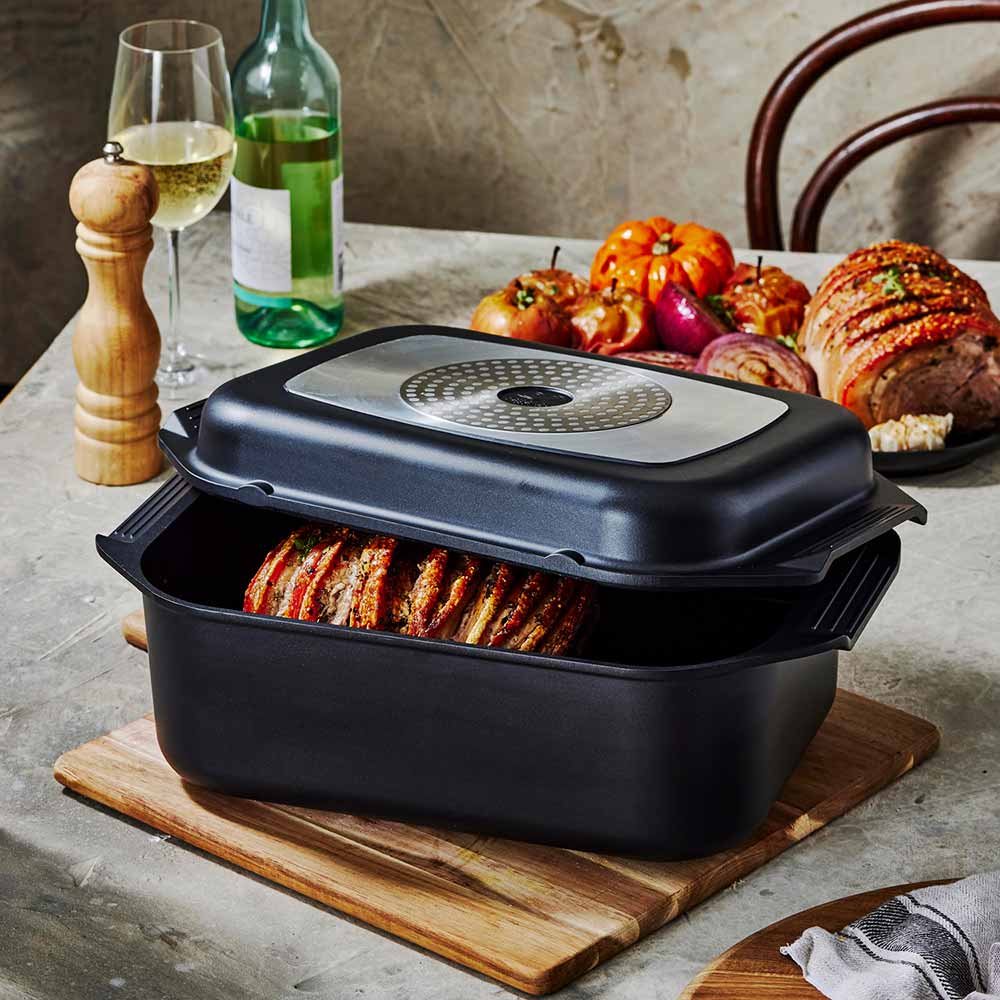 Bessemer Non Stick Roaster & Grill 34cm Black