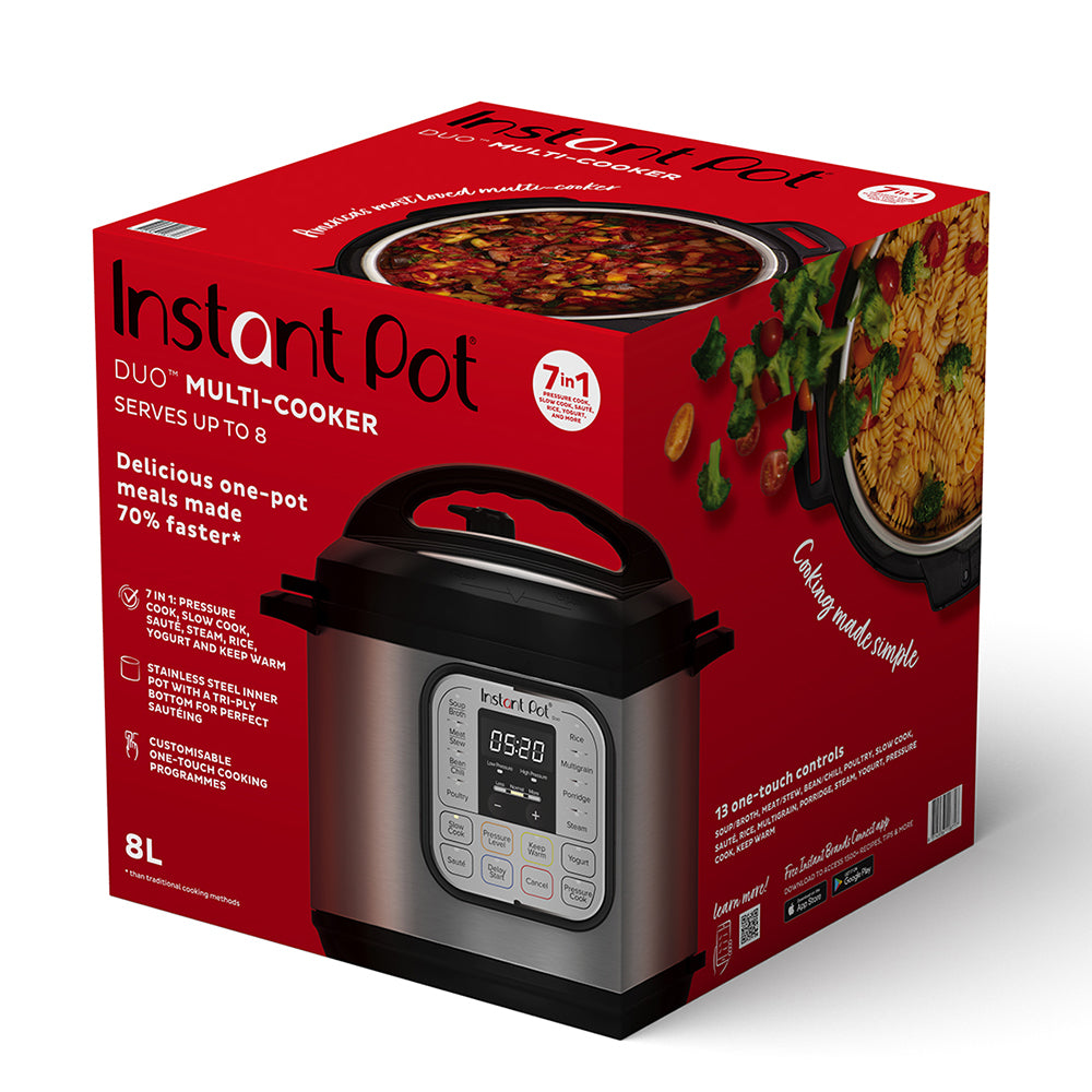 Instant Pot DUO Stainless Steel Multi Cooker 8L