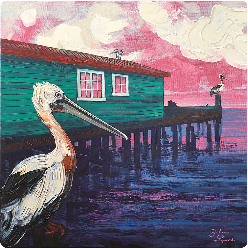 Lilli Rock Pelican Pier 1 Set of 4 Dolomite Coasters Robins Kitchen