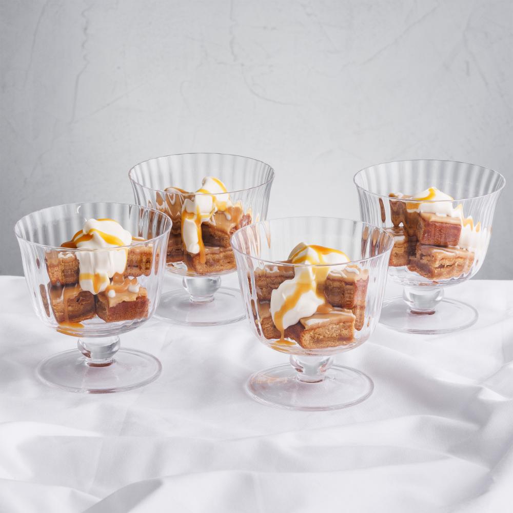 Ecology Classic Set of 4 Footed Bowls Fluted