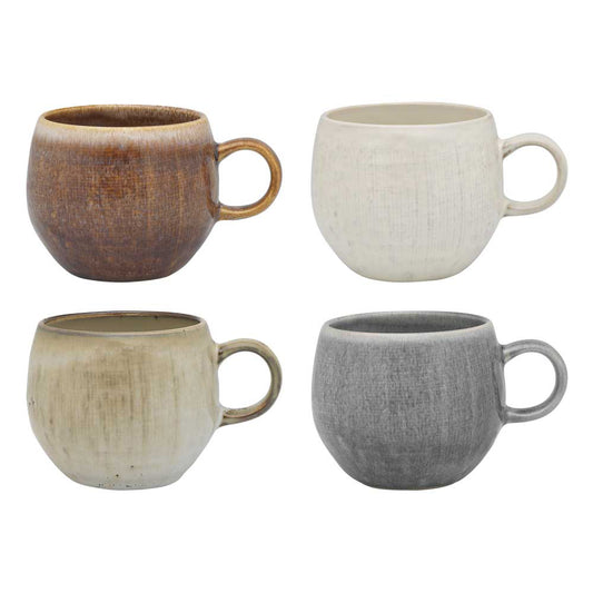 Ecology Linen Set of 4 Stoneware Mugs 330ml Assorted at Robins Kitchen