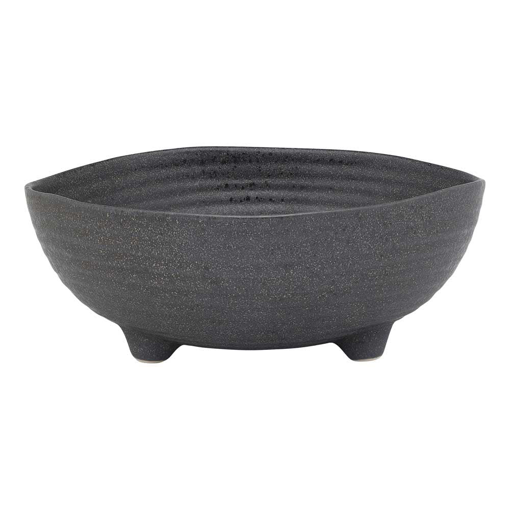 Ecology Ottawa Stoneware Chunky Leg Bowl 25cm in Stone grey at Robins Kitchen