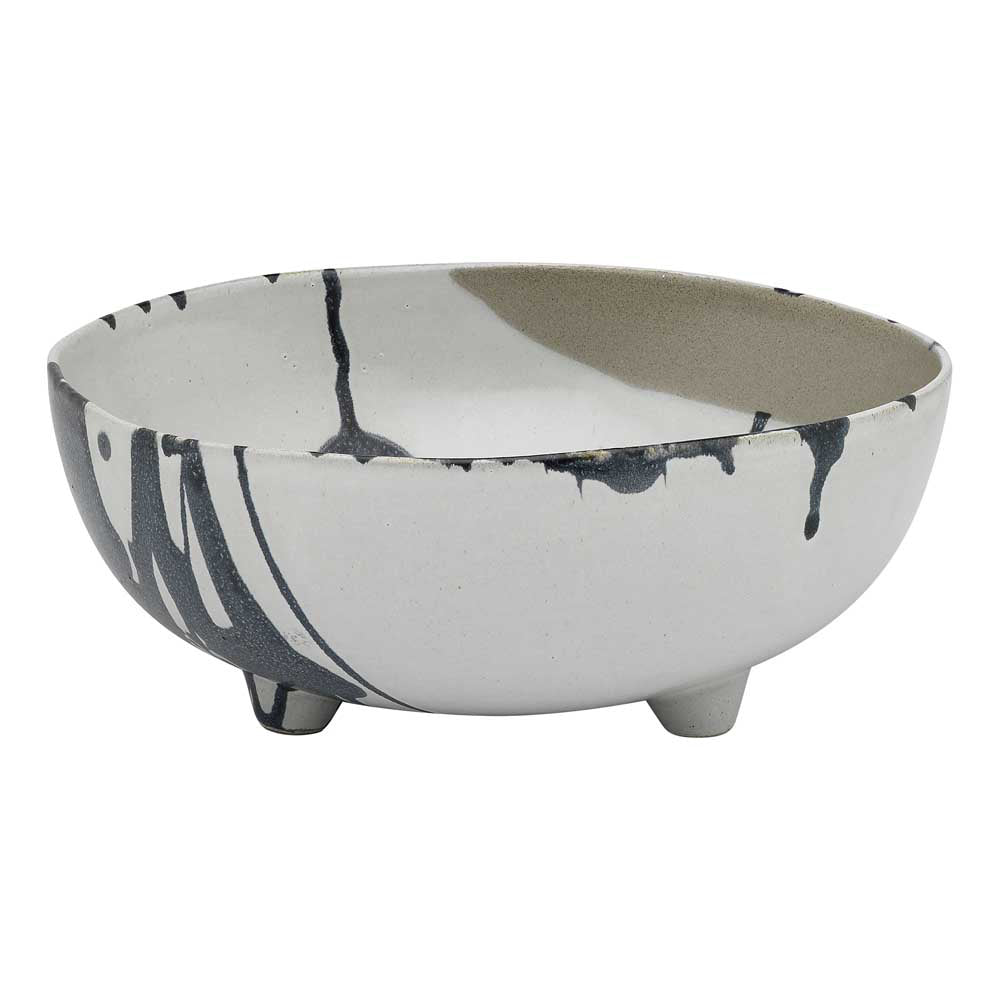 Ecology Nest Footed Bowl 25cm White and Grey at Robins Kitchen