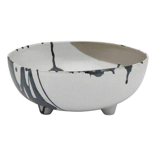 Ecology Nest Footed Bowl 25cm White and Grey at Robins Kitchen
