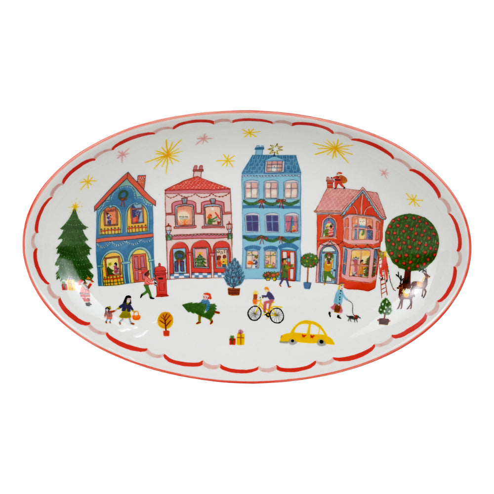 Porto Night Before Oval Plate 32cm