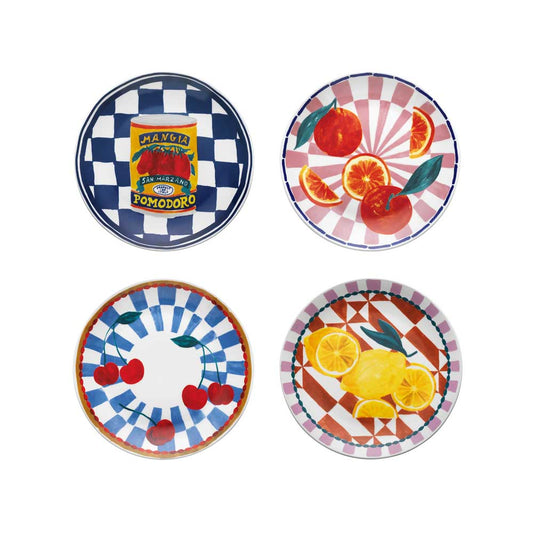 Porto Valentina Set of 4 Assorted Side Plates 20cm at Robins Kitchen