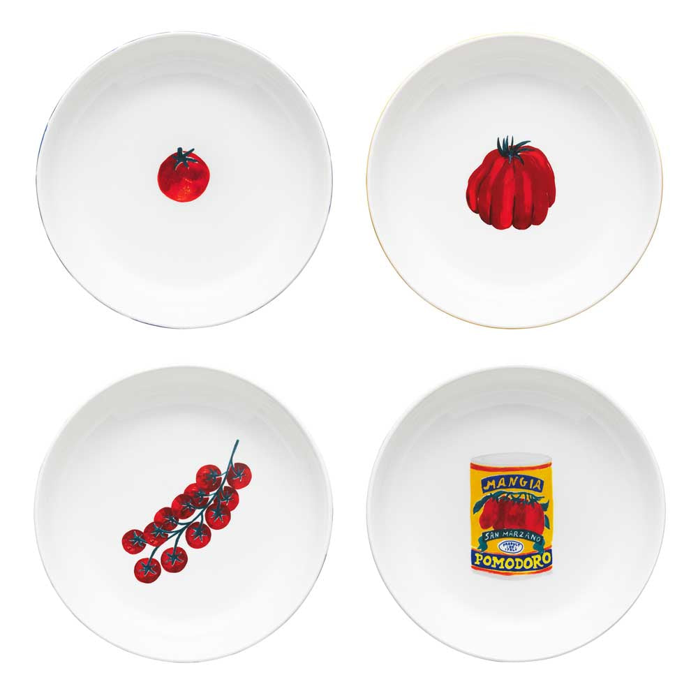 Porto Valentina Set of 4 Assorted Pasta Bowls 21.5cm Multi-coloured at Robins Kitchen