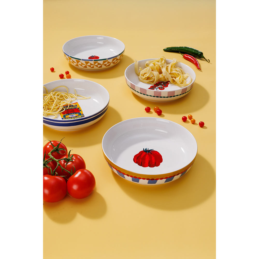 Porto Valentina Set of 4 Assorted Pasta Bowls 21.5cm Multi-coloured at Robins Kitchen