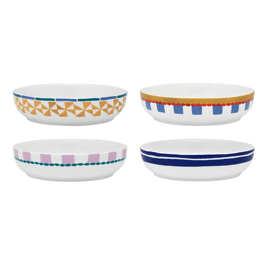 Porto Valentina Set of 4 Assorted Pasta Bowls 21.5cm Multi-coloured at Robins Kitchen