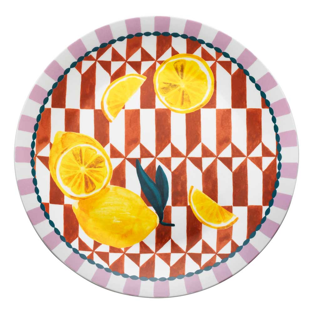 Porto Valentina Round Platter 30cm Lemon at Robins Kitchen