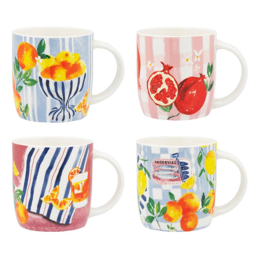 Porto Positano Set of 4 Mugs Multicolour