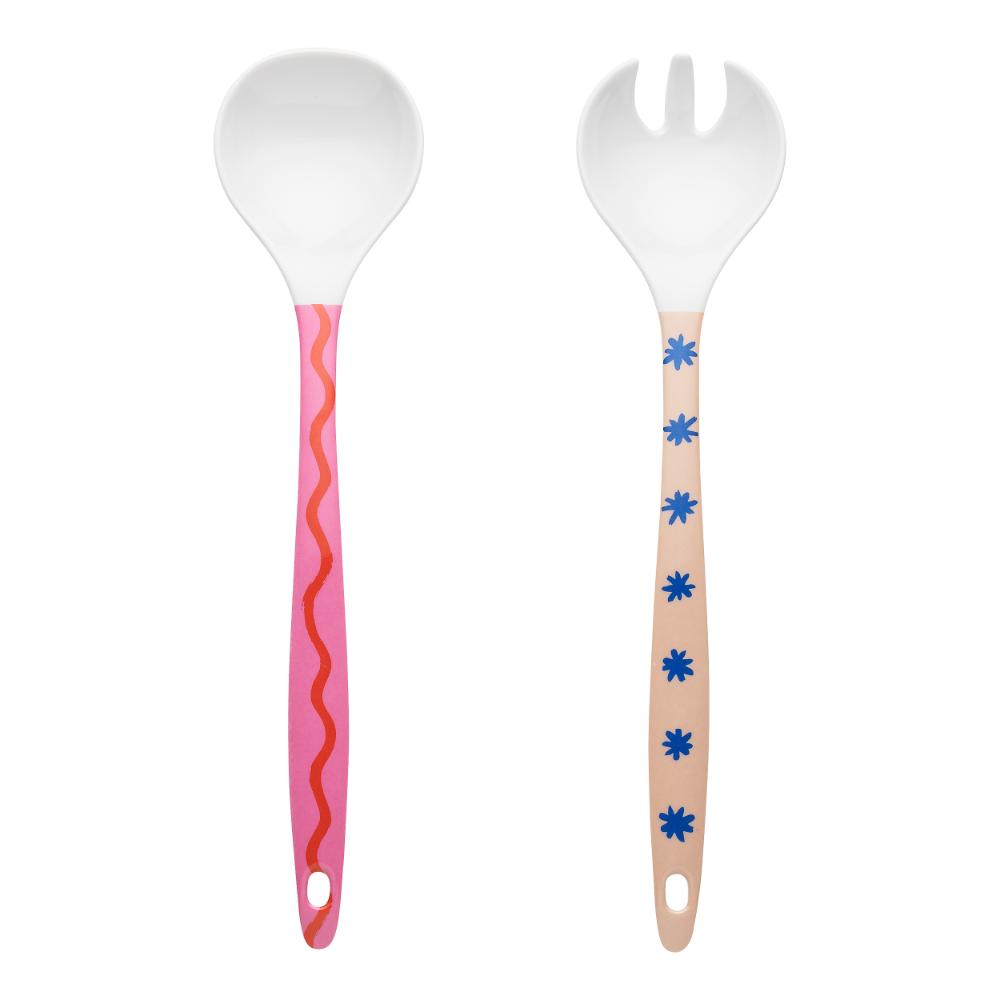 Porto Sole Salad Servers Multicolour