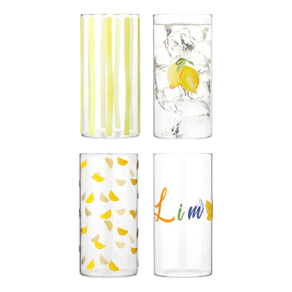 Porto Limone Set of 4 Hi Ball Glasses 500ml