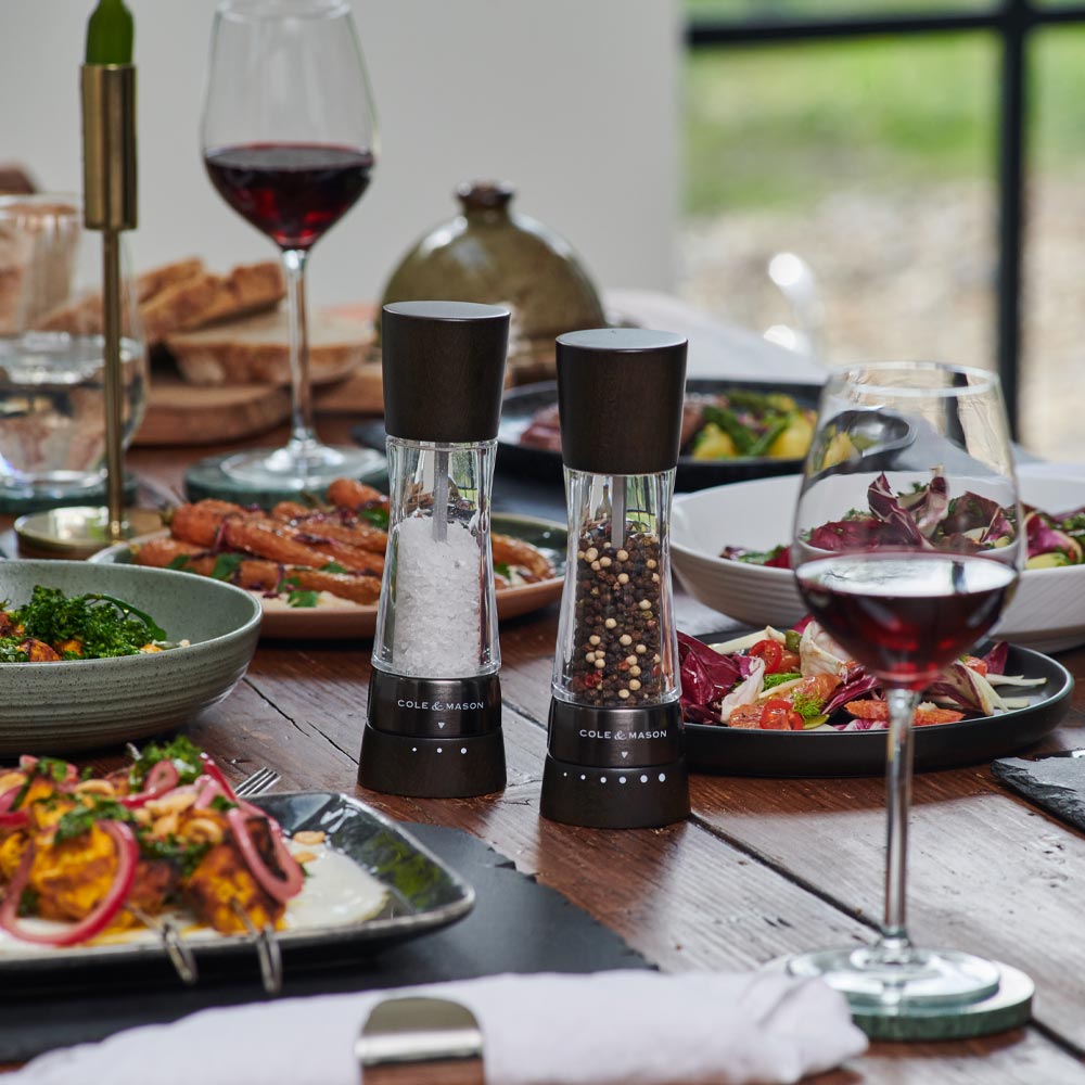 Cole & Mason Derwent Salt & Pepper Mill Gift Set Black Robins Kitchen