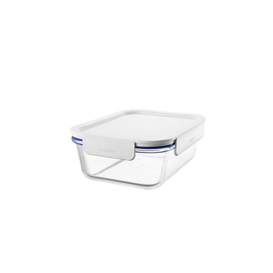 Locknlock Clear Glass White Rectangle Container 1L