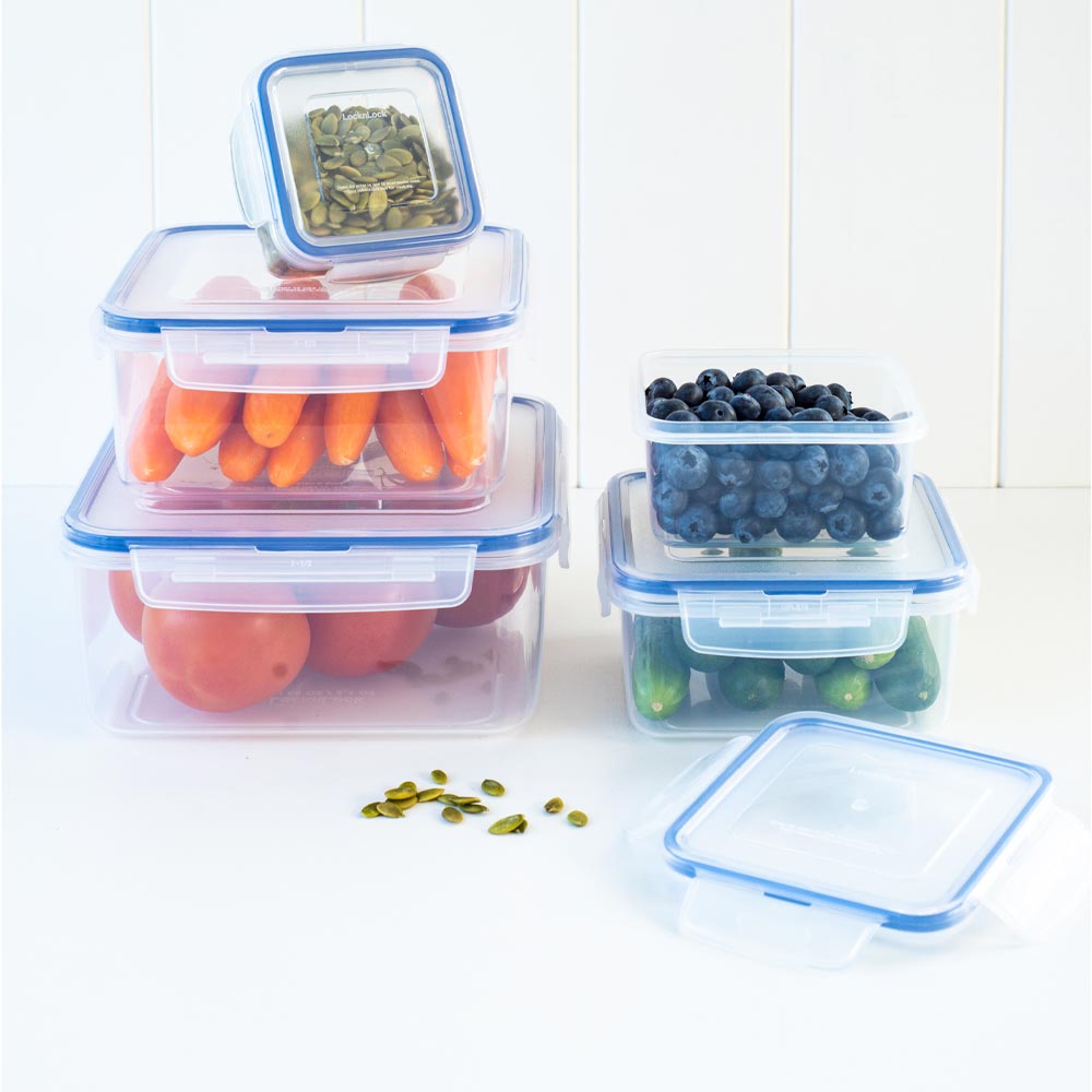 Lock & Lock Classic 5 Piece Square Container  Set