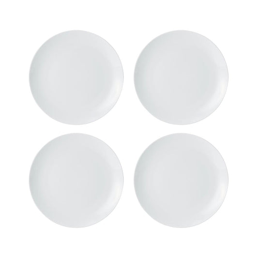 Mikasa Chalk 4 Piece Porcelain Side Plate Set 21cm White