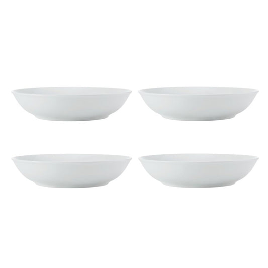 Mikasa Chalk 4 Piece Porcelain Pasta Bowl Set 23cm White