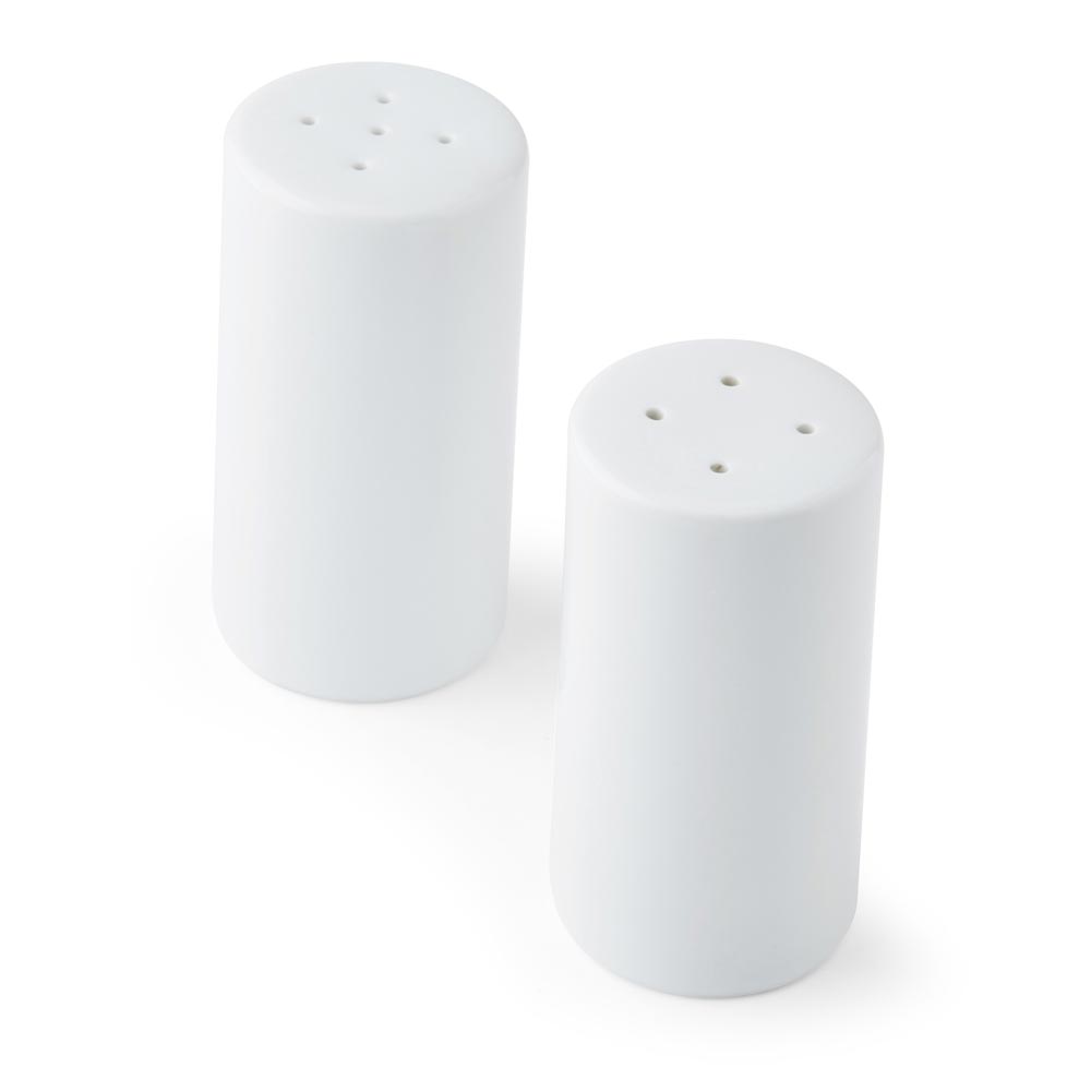 Mikasa Chalk Porcelain Salt and Pepper Shakers 8cm White