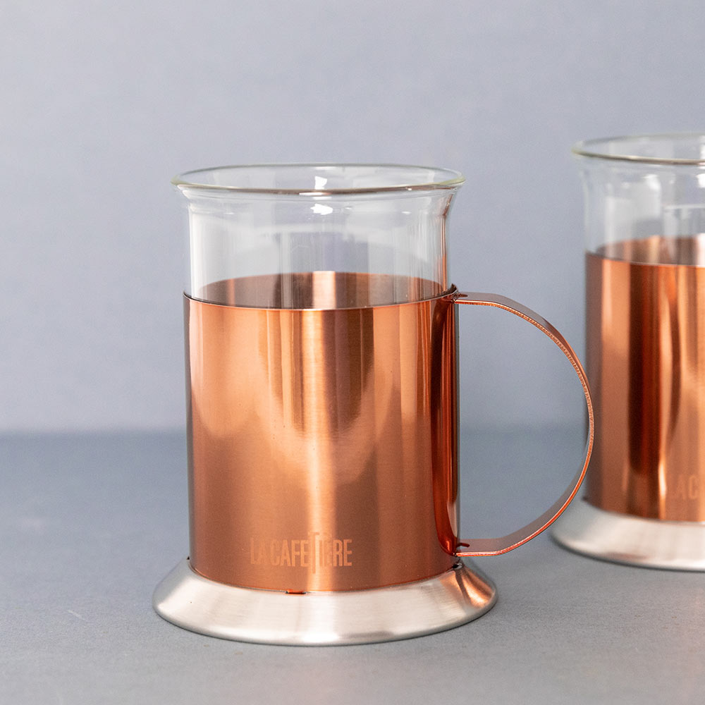 La Cafetiere Set of 2 Copper Mugs