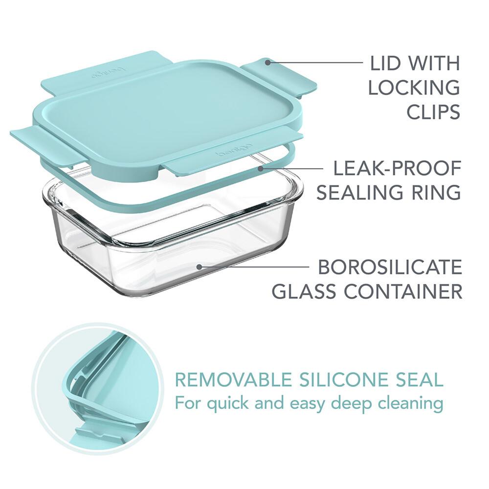 Bentgo 4 Piece Rectangle Glass Food Storage Set