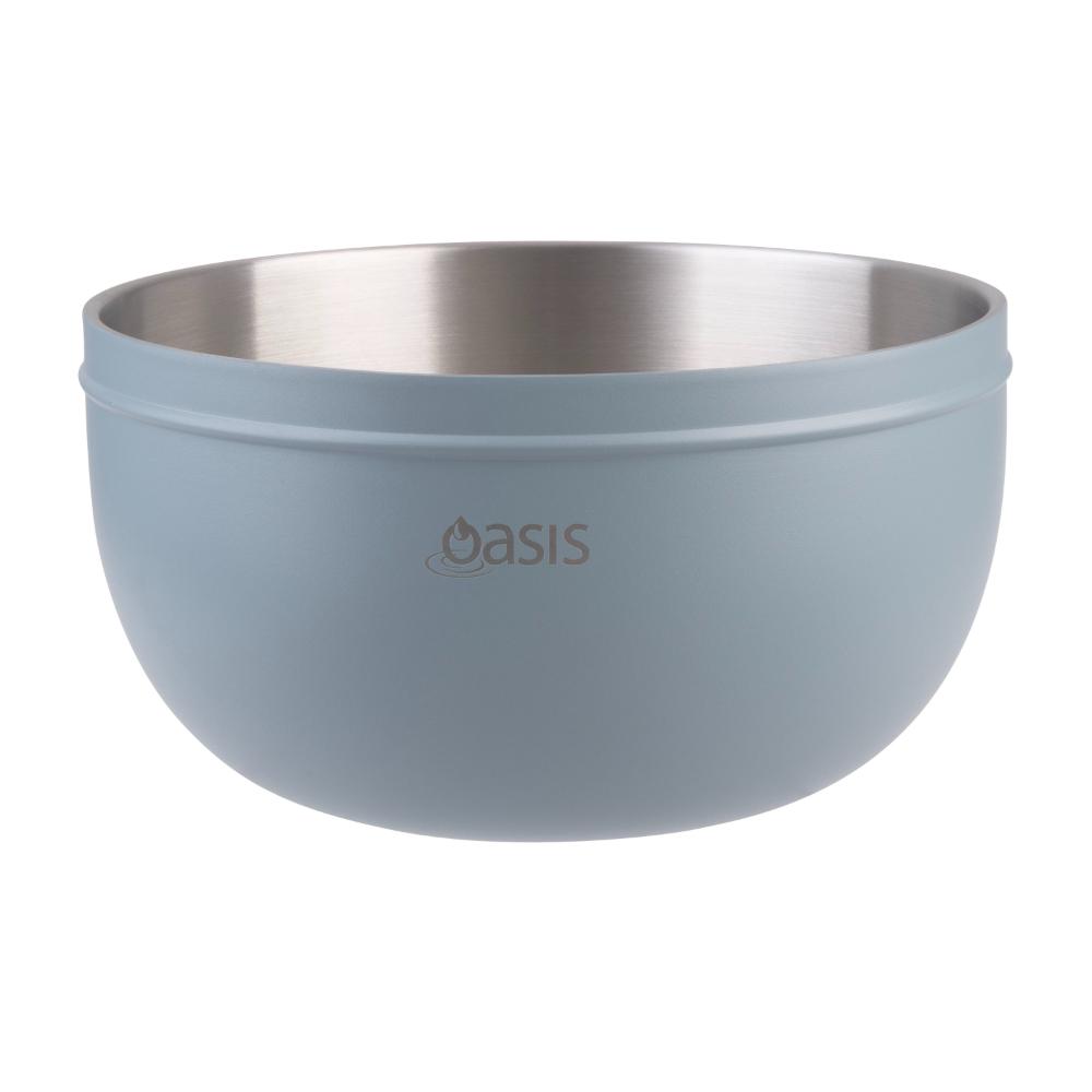 Oasis Stainless Steel Double Wall Salad Bowl with Lid 2.8L