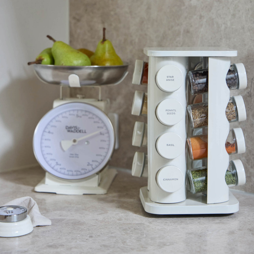 Davis & Waddell Newbury Stainless Steel Spice Rack Jar Set