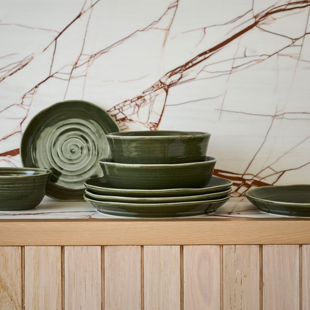 Ecology Ottawa 12 Piece Dinner Set Moss