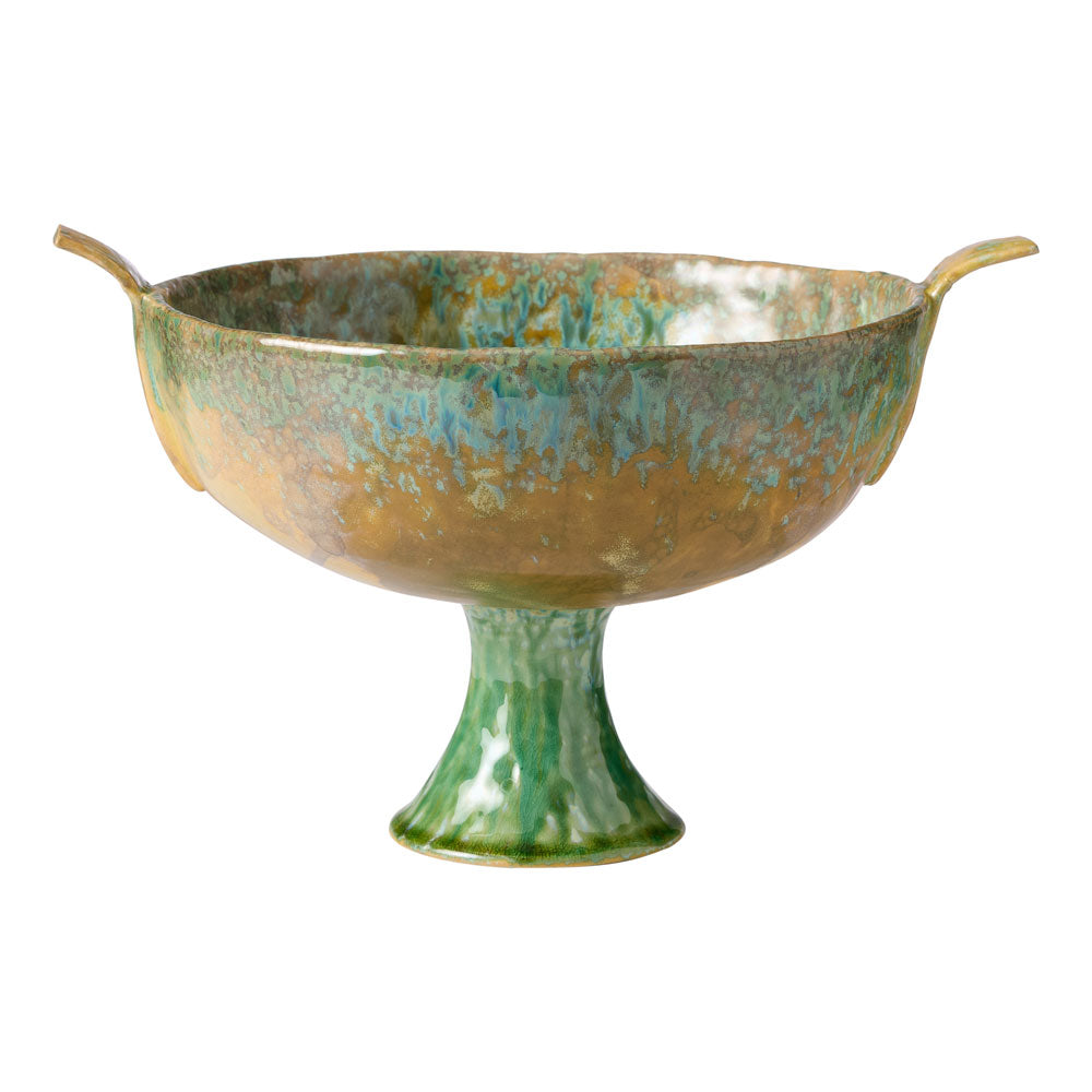Ecology Fieldstone Footed Bowl with Handles 26cm Verde