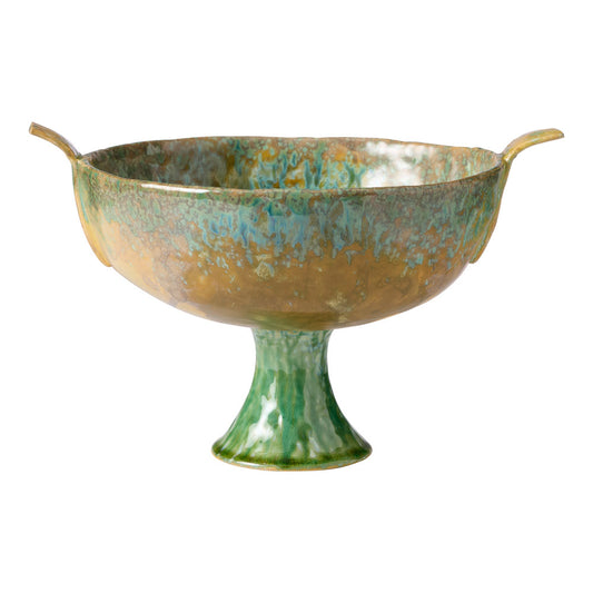 Ecology Fieldstone Footed Bowl with Handles 26cm Verde