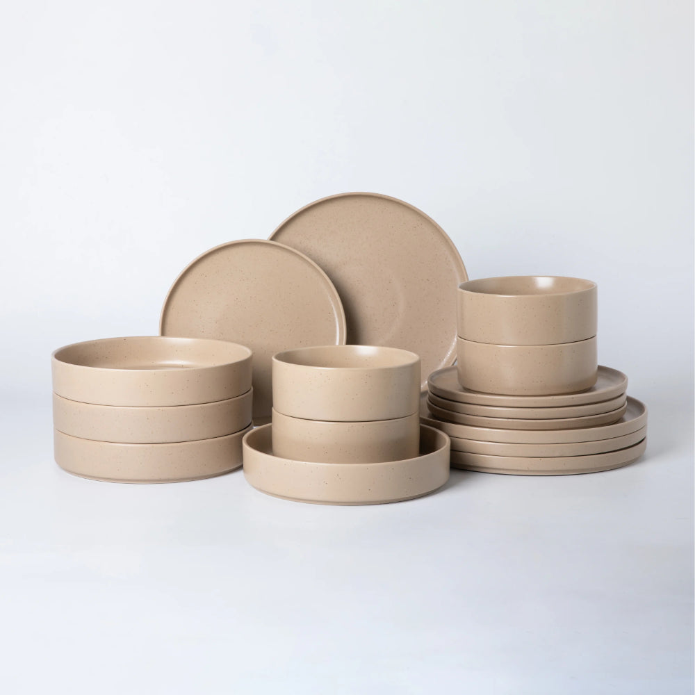 Ecology Lento 16 Piece Dinner Set Brown