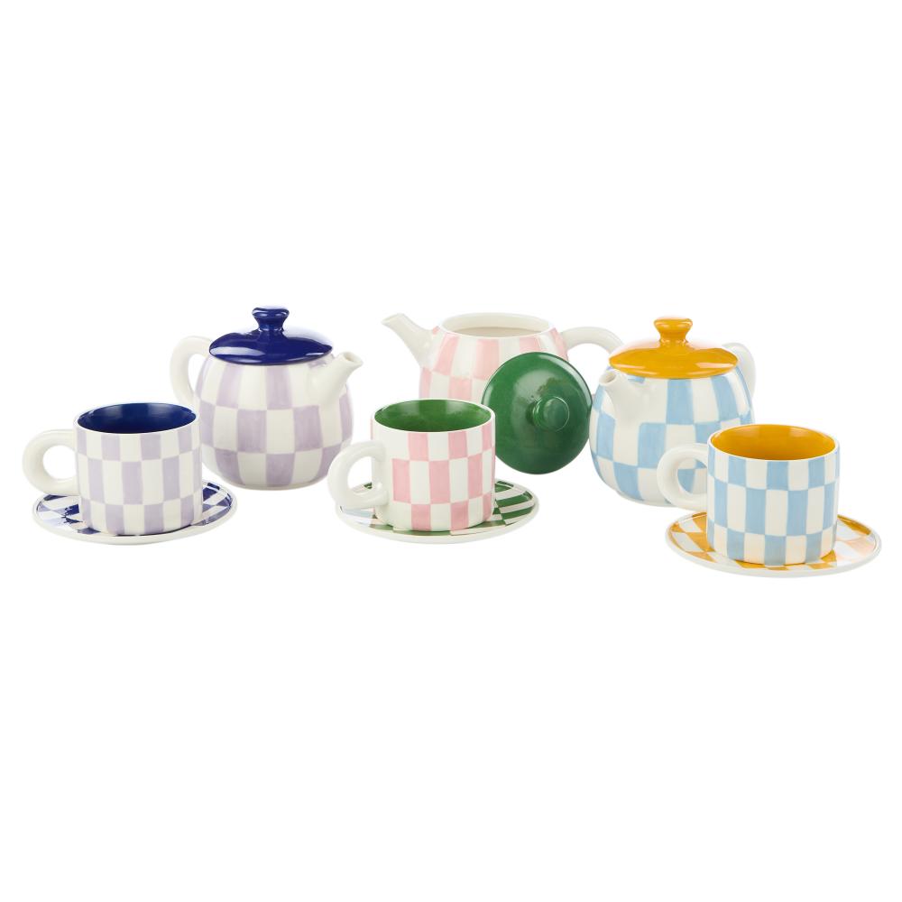 Emporium Check Collection - Check teapots with matching mug & plate sets at Robins Kitchen