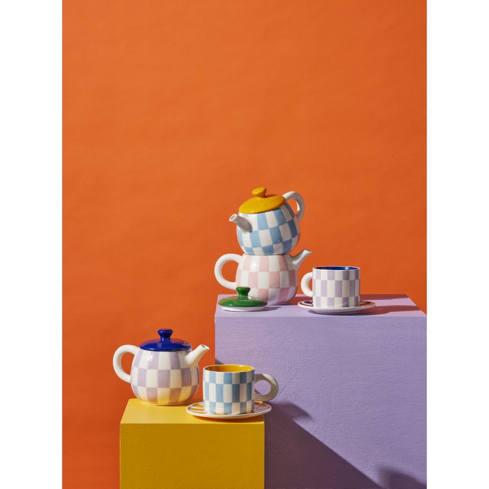 Emporium Check Collection - Check teapots with matching mug & plate sets at Robins Kitchen